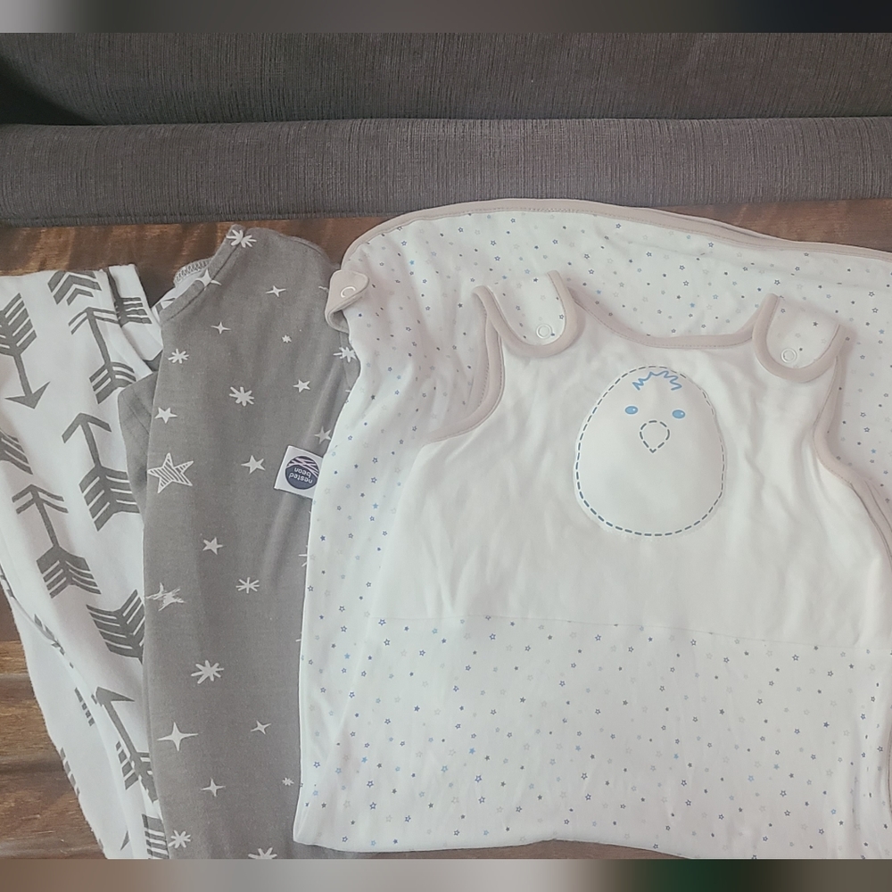 Nested Bean Weighed Sleepsack and two additional sleepsacks